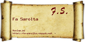 Fa Sarolta névjegykártya