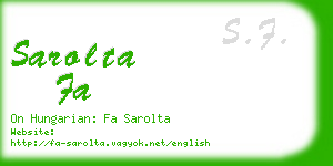 sarolta fa business card